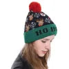 LED Light-Up Christmas Beanie Hat with Multicolor Flashing Lights & RED Pom-Pom