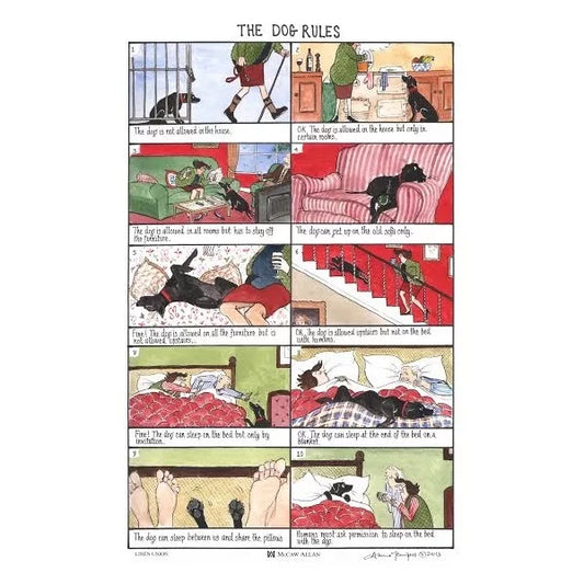 The Dog's Rules Kitchen Tea Towel