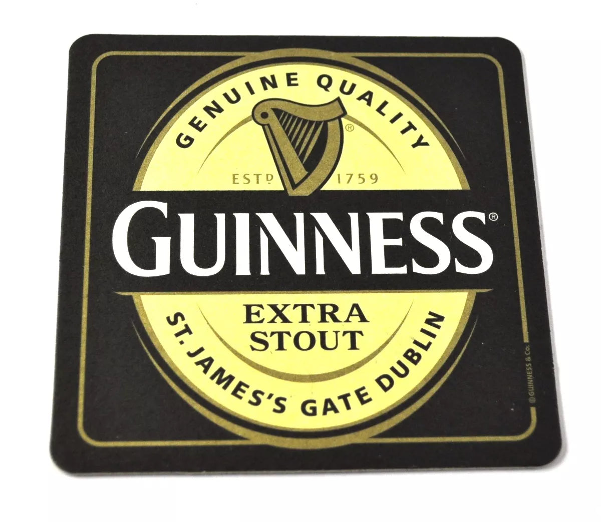 Guinness Bar Towel & 10 Coaster ST. James Gate Dublin Pack