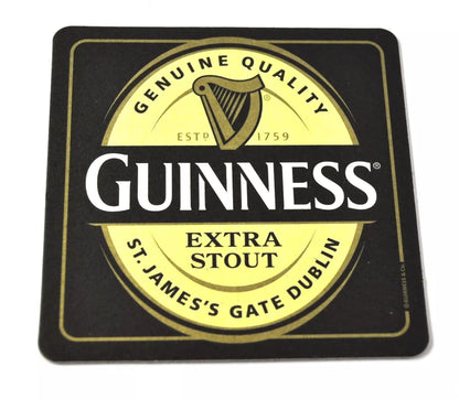 Guinness Bar Towel & 10 Coaster ST. James Gate Dublin Pack