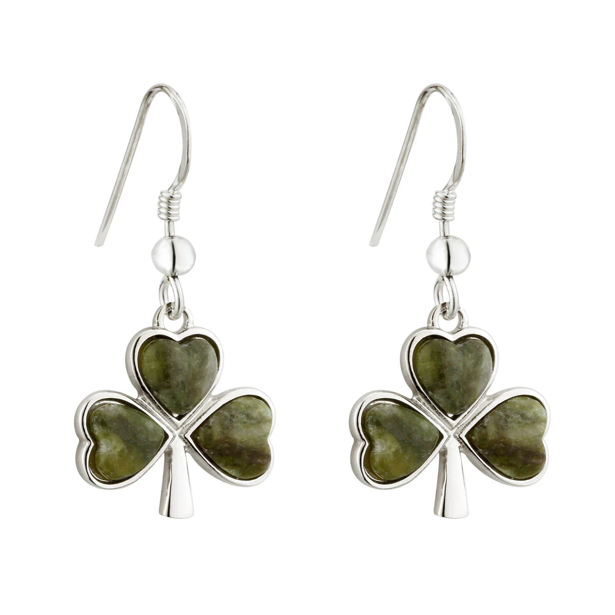 Connemara Marble Shamrock Earrings by Solvar