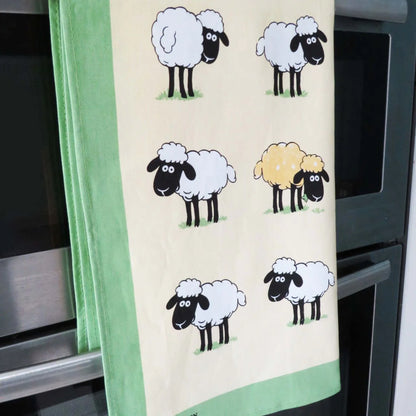 Sheepish Linen Union Tea Towel by Samuel Lamont