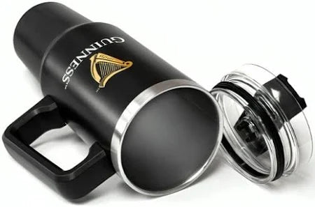 Guinness Contemporary Large Metal Travel Mug with Straw