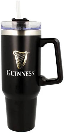 Guinness Contemporary Large Metal Travel Mug with Straw