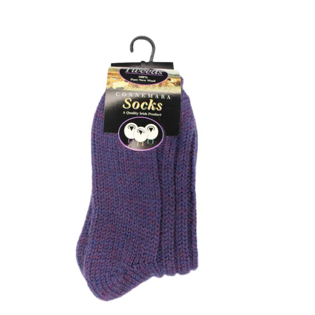 Connemara Merino Wool Purple Unisex Socks