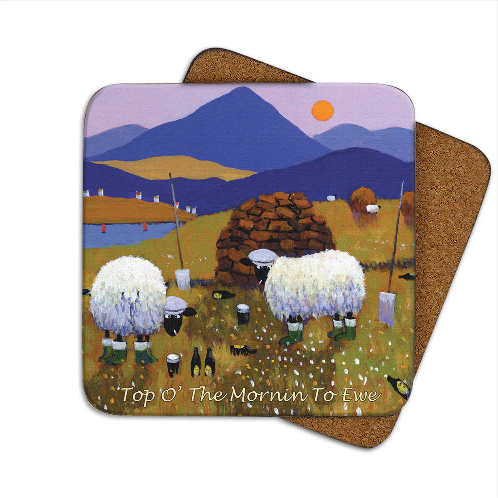 Thomas Joseph Irish Sheep Coaster Top O The Mornin To Ewe